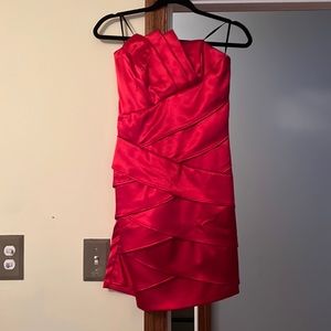 Red cocktail dress